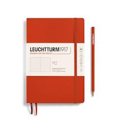 Notizbuch Medium (A5) Softcover 123 nummerierte Seiten, Fox Red, Dotted