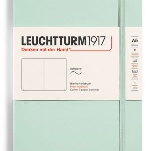 Notizbuch Medium (A5) Softcover 123 nummerierte Seiten,Mint Green,Blanko