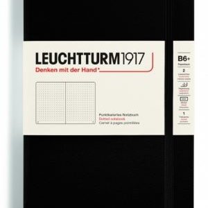 Notizbuch Paperback (B6+) Hardcover 219 nummerierte Seiten, Schwarz, Dotted