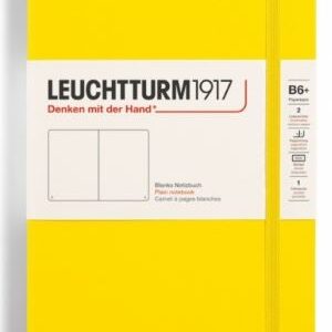 Notizbuch Paperback (B6+) Hardcover 219 nummerierte Seiten, Zitrone, Blanko