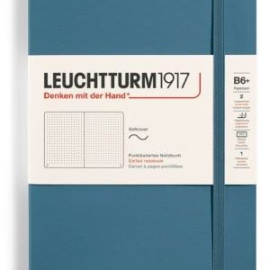 Notizbuch Paperback (B6+) Softcover 123 nummerierte Seiten,Stone Blue,Dotted