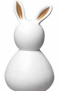 Ostern Porzellanhase mittel Dame gold 8x6,5x13cm