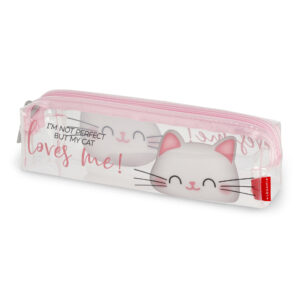 Schlampermäppchen Kitty transparent