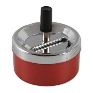 Schleuderascher Metall chrom/rot 9 cm