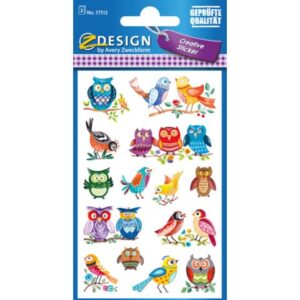 Schmucketikett Vögel ZWECKFORM 57512 Papiersticker