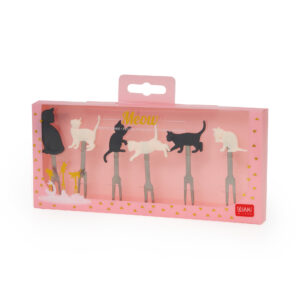 Set mit 6 Aperitif-Gäbelchen Kitty