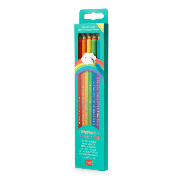 Set mit 6 HB-Bleistiften Happiness