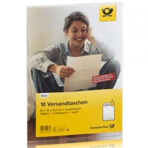 Versandtasche B4 weiß nassklebend 100g/m ohne Fenster