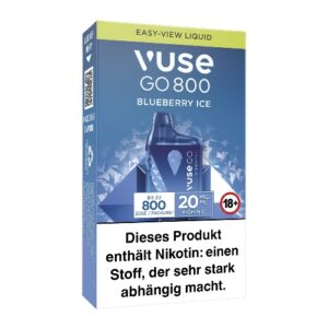 Vuse Go Box 800 Einweg E-Zigarette Blueberry Ice 20mg