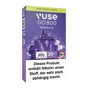 Vuse Go Box 800 Einweg E-Zigarette Grape Ice 20mg