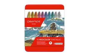 Wachsmalkreiden Neocolor I 10er metallic Caran d'Ache metallic wasserfest