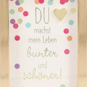 Bilderrahmen mit Spruch 1,5x5,8x8,4cm DU machst mein Leben bunter und schöner!