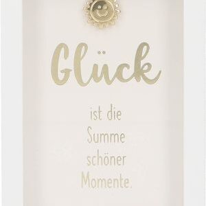 Bilderrahmen mit Spruch 1,5x5,8x8,4cm Glück ist die Summe schöner Momente.