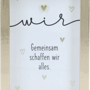 Bilderrahmen mit Spruch 1,5x5,8x8,4cm Wir - Gemeinsam schaffen wir alles.