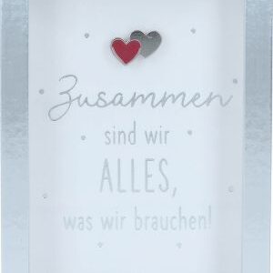 Bilderrahmen mit Spruch 1,5x5,8x8,4cm Zusammen sind wir alles,was wir brauchen