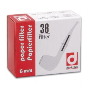 Pfeifenfilter Denicotea 6mm 36 Stck Papierfilter