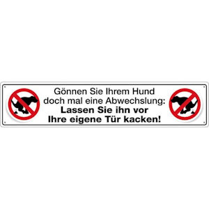 Straßenschilder Abwechslungshund