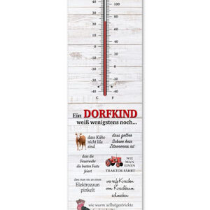 Thermometer Dorfkind + Schlüsselhalter