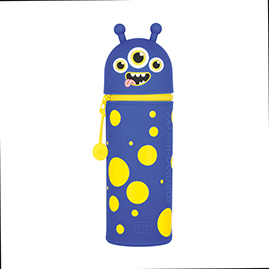 2-in-1 Federmäppchen Monster aus weichem Silikon