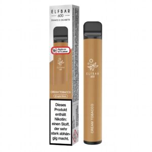 Elfbar 600 Einweg E-Zigarette Cream Tobacco 20mg