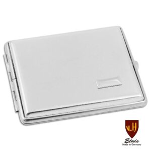 Zigarettenetui 24er Nickel satiniert m Gravurfeld u Gummizug