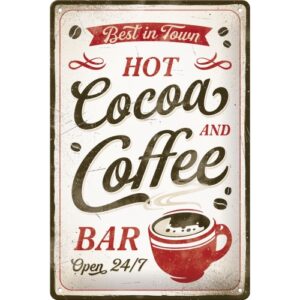 Blechschild Hot Cocoa & Coffee