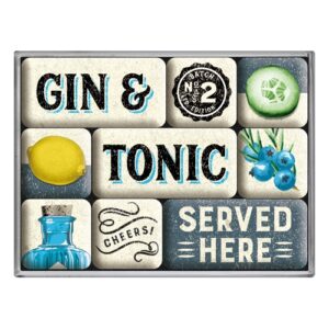 Magnet-Set Gin Tonic Served Here 9teilig