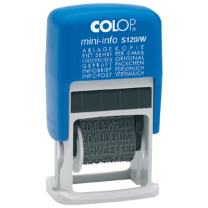 Mini-Dater - Wortbandstempel mit 12 Texten