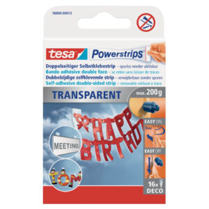 Powerstrips® Deco - ablösbar, Tragfähigkeit 200 g, transparent
