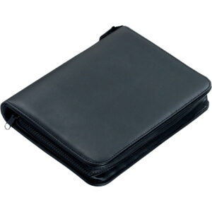 Ringbuchmappe Luino - A5, 25 x 17,5 x 4 cm, 4 Ringe, Kunstleder, schwarz