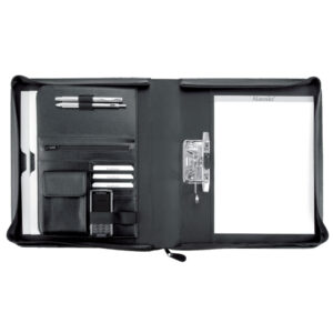 Ringbuchmappe BERGAMO - A4, Lederimitat, schwarz