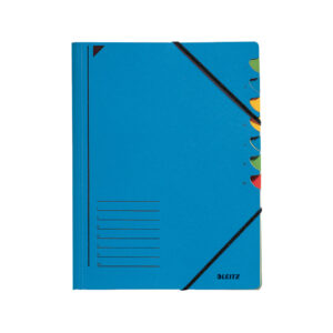 3907 Ordnungsmappe - 7 Fächer, A4, Pendarec-Karton (RC), 430 g/qm, blau