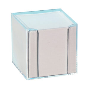 Notizboxen - glasklar, ca. 700 Blatt - weiß, lose