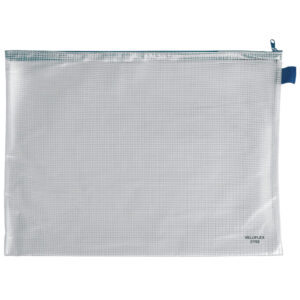 Reißverschlusstaschen - transparent/blau, A3, 445 x 320 mm