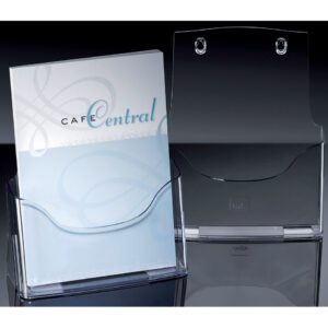 Tisch-Prospekthalter acrylic, mit 1 Fach, glasklar, für A4