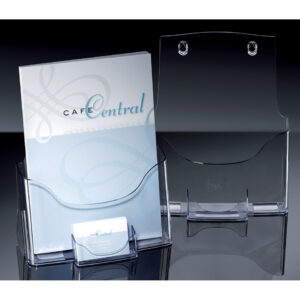 Tisch-Prospekthalter acrylic, glasklar, für A4