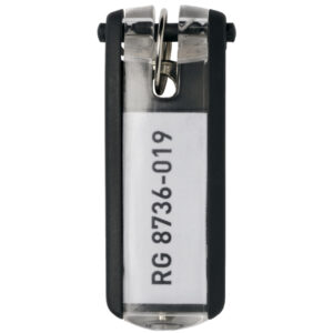 Schlüsselanhänger KEY CLIP - schwarz - Beutel mit 6 Stück