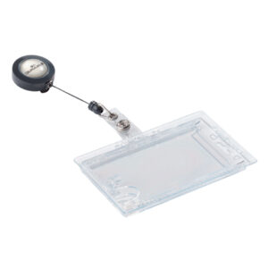 Ausweishülle Doppelbox mit Jojo, für 2 Betriebsausweise, 85 x 54 mm, 10 Stück