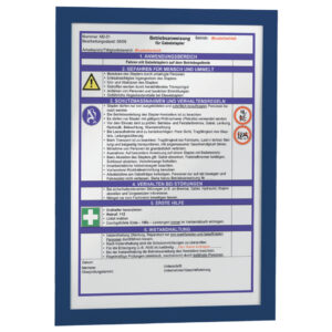 Info-Rahmen DURAFRAME® - A4, 322 x 236 mm, dunkelblau, 2er Pack