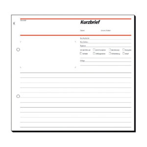 Kurzbriefe CFB - 2/3 A4, SD, 50 Blatt
