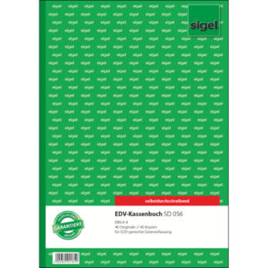 EDV-Kassenbuch - A4, 1. und 2. Blatt bedruckt, SD, MP, 2 x 40 Blatt