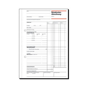 Reisekostenabrechnungen für Einzelreisen - A5, SD, MP,50 Blatt