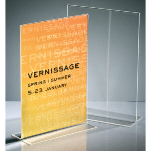 Tischaufsteller, gerade, glasklar, für A4