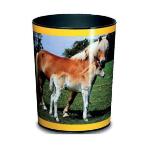 Papierkorb - 13 L, Pferd u. Fohlen