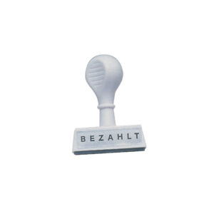 Stempel Text Bezahlt - Abdruck 45 mm