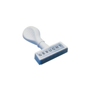 Stempel Text Gebucht - Abdruck 45 mm