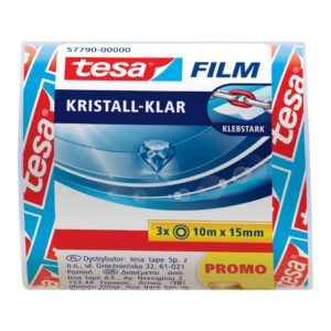 Klebefilm kristall-klar - 15 mm x 10 m, 3er Pack