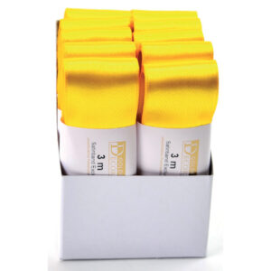 Doppelsatinband - 40 mm x 3 m, gelb