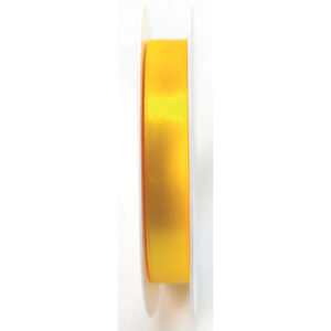 Doppelsatinband - 15 mm x 25 m, gelb