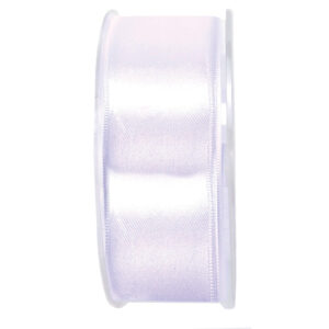 Doppelsatinband - 40 mm x 25 m, weiß